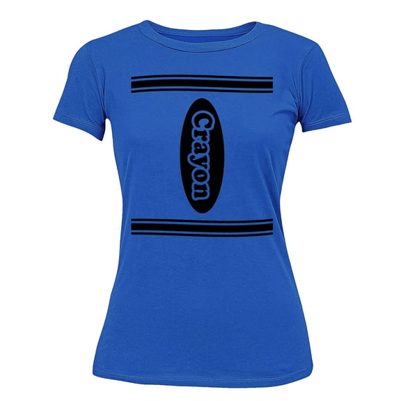 Halloween Crayon Shirt Costume For Teams Groups Women's T-shirt, 3XL, Royal