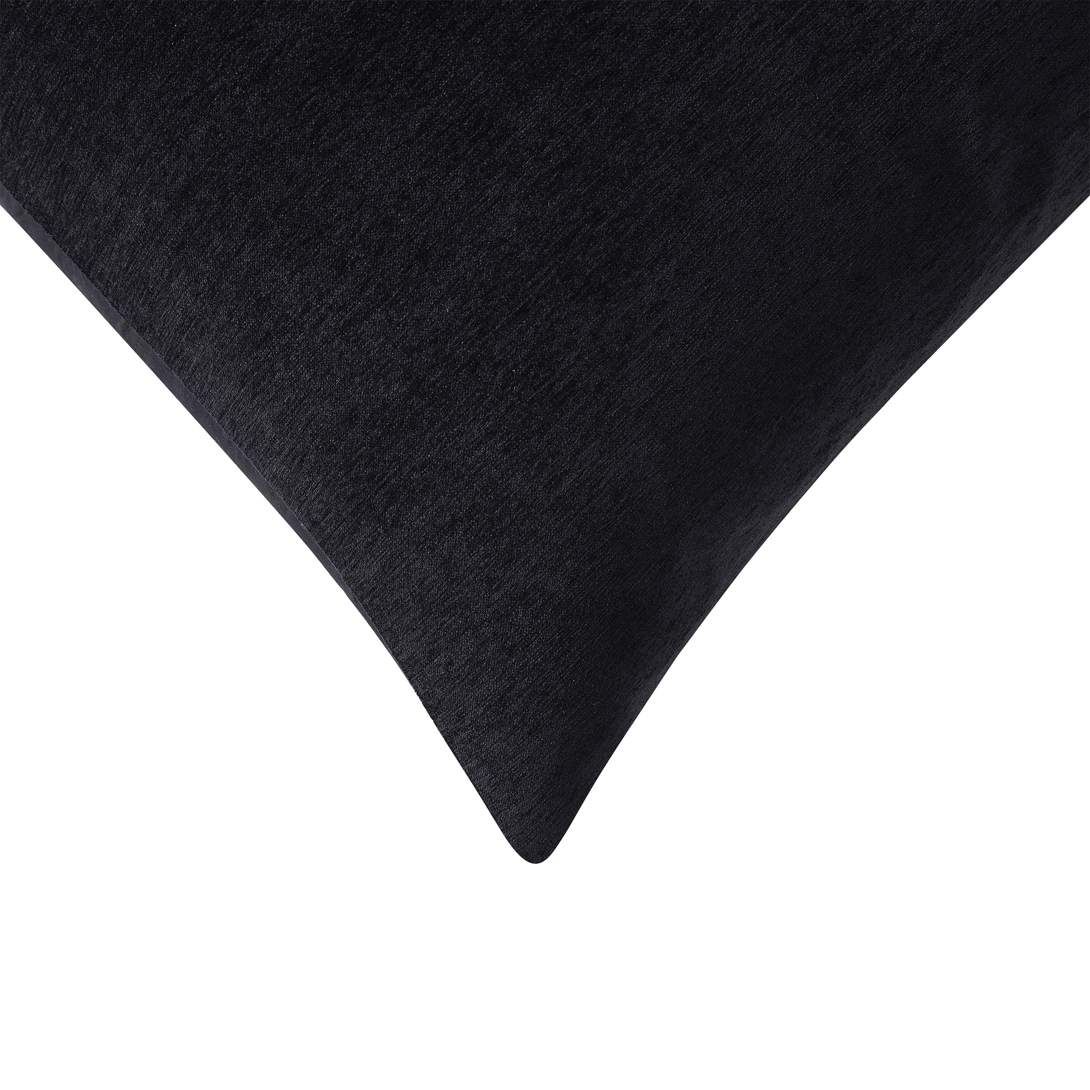 Better Homes and Gardens Chenille Euro Pillow Sham, Black, 26" x 26"