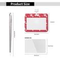 thumbnail image 3 of Susaid Hello Summer Flamingo Print ID Badge Holder with Double-Sided Windows Horizontal Hard Plastic Case Black Card Protector Pouch for Office School ID Credit Cards, 3 of 7