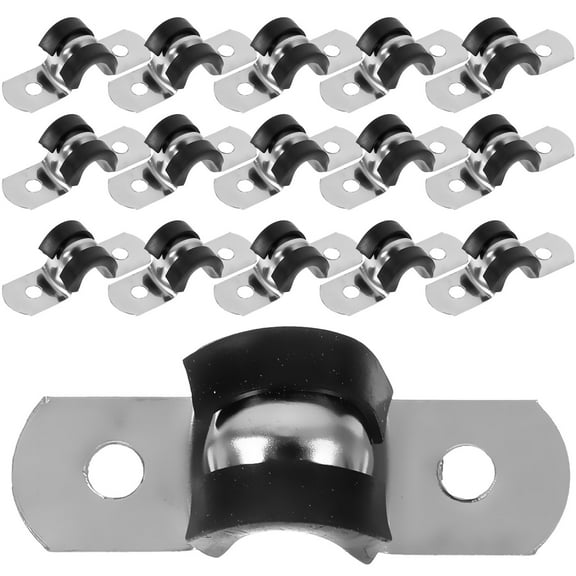 20 Pcs Wire Strap Clamps Cable Tube Clips Stainless Steel Tension Tube Clips