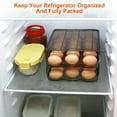 thumbnail image 4 of TeqHome Large Capacity Egg Holder for Refrigerator, Egg Fresh Storage Box Automatic Rolling with Lid, 36 Eggs Storage Container for Fridge Kitchen Cabinets Stackable(2 Layers), 4 of 9