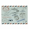 thumbnail image 1 of Vintage Cutting Board, Retro Post Stamps Postage Mail Paris Antique Design Vocation Traveling, Decorative Tempered Glass Cutting and Serving Board, Small Size, Multicolor, by Ambesonne, 1 of 1