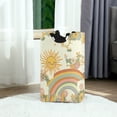thumbnail image 6 of Yayeee Freestanding Laundry Hamper with Handle Collapsible Large Storage Basket for Clothes, Beige Clouds, 6 of 7