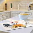 thumbnail image 5 of GZHJMY Dish Drying Mat Rooster Sunflower Pumpkin Pinecone Microfiber Absorbent Drying Pad Heat Resistant Counter Kitchen Island Top Protector 16" × 18", 5 of 6