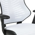 thumbnail image 3 of High Back Designer White Mesh Executive Swivel Ergonomic Office Chair with Adjustable Arms, 3 of 9
