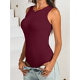 thumbnail image 2 of ANRABESS Womens Ribbed Bodysuit Summer Sleeveless Crewneck Tank Top Slim Fit Knit Layering Top for Casual Going Out, 2 of 8