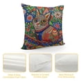 thumbnail image 4 of Orinice  Tribal Art Oaxaca Throw Pillow Cover Boho Mexico Face Colorful Collage Tradition Nation Culture Pillow Case  Decorative Men Women Boy Girl Room Cushion Cover for Home Couch Bed White, 4 of 5