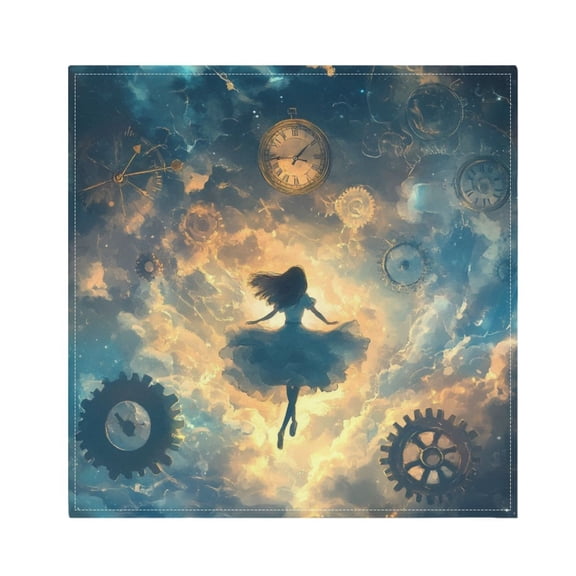 Qxltty World Of Clocks Napkins 20×20in Perfect for Parties Dinners Weddings Cocktail Housewarming Cloth Napkins Set of 6