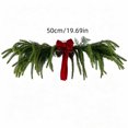 thumbnail image 3 of Christmas Swag with Red Bow, Pinecones and Bells, 19.7 Inch Artificial Greenery Hanging Door Decor for Mantel, Mirror, Window, 3 of 6