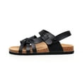 thumbnail image 2 of New Cross-straps PU Leather Sandals for Man Men's Summer Casual Rome Cork Flat Slippers with Metal Buckles, 2 of 7