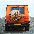 thumbnail image 2 of Fotbe Cute Corgi Sunflower Spare Tire Cover Thickening Universal Fit for Jeep, Trailer, RV, SUV, Truck, Tough Tire Wheel Soft Cover-15 inch, 2 of 8