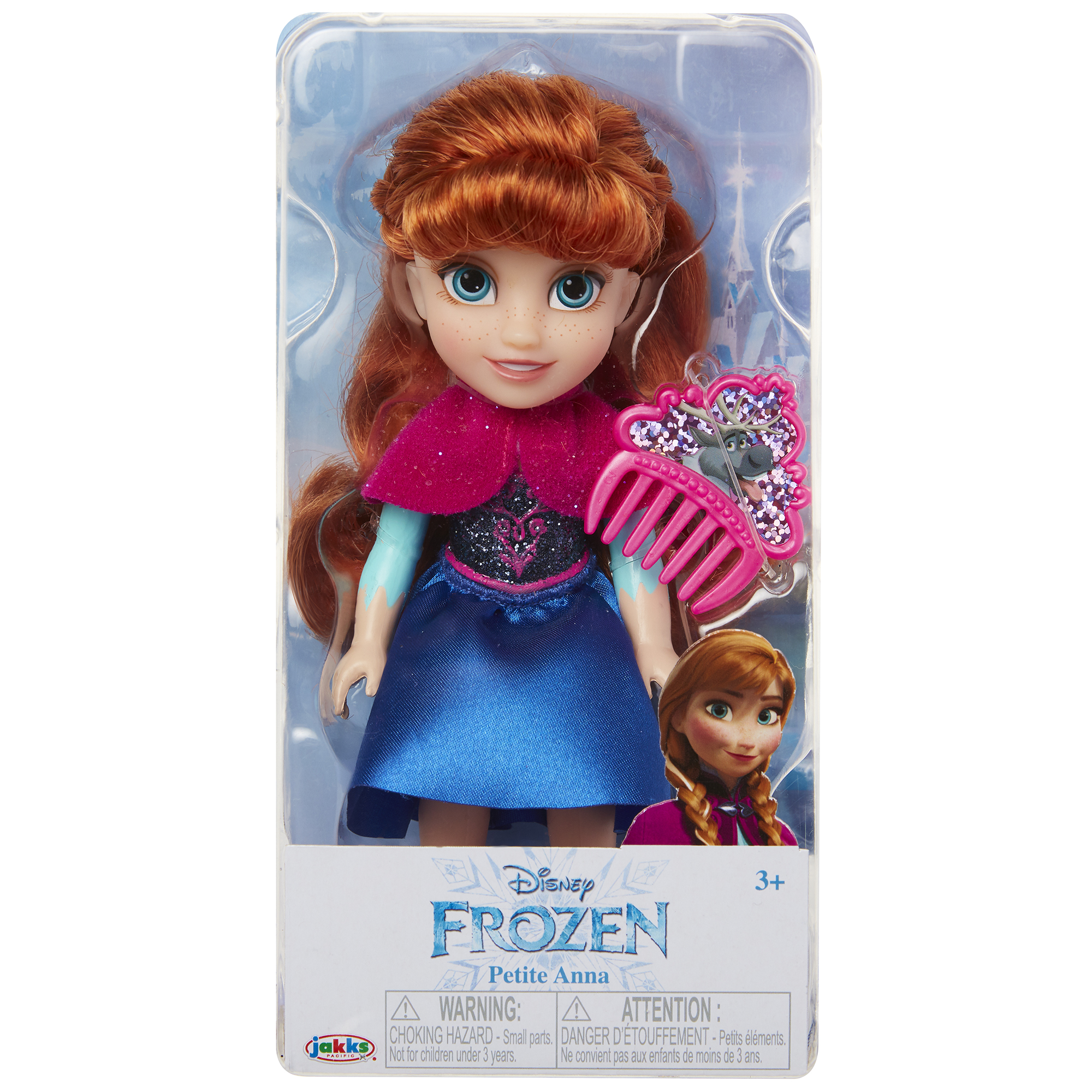 Disney Frozen Princess Anna 6" Petite Doll with Glittered Hard Bodice and Comb - image 4 of 6
