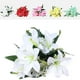 thumbnail image 1 of Ramo de flores de lirio de seda - arreglo floral artificial de 35 cm para decoración del hogar, azul, rojo, amarillo, blanco rosa, una pieza, 1 of 6