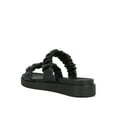 thumbnail image 4 of Faux Leather Ruched Strap Platform Sandals, 4 of 11