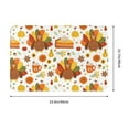 Cauagu Thanksgiving With Turkey Print Front Door Mat for Indoor