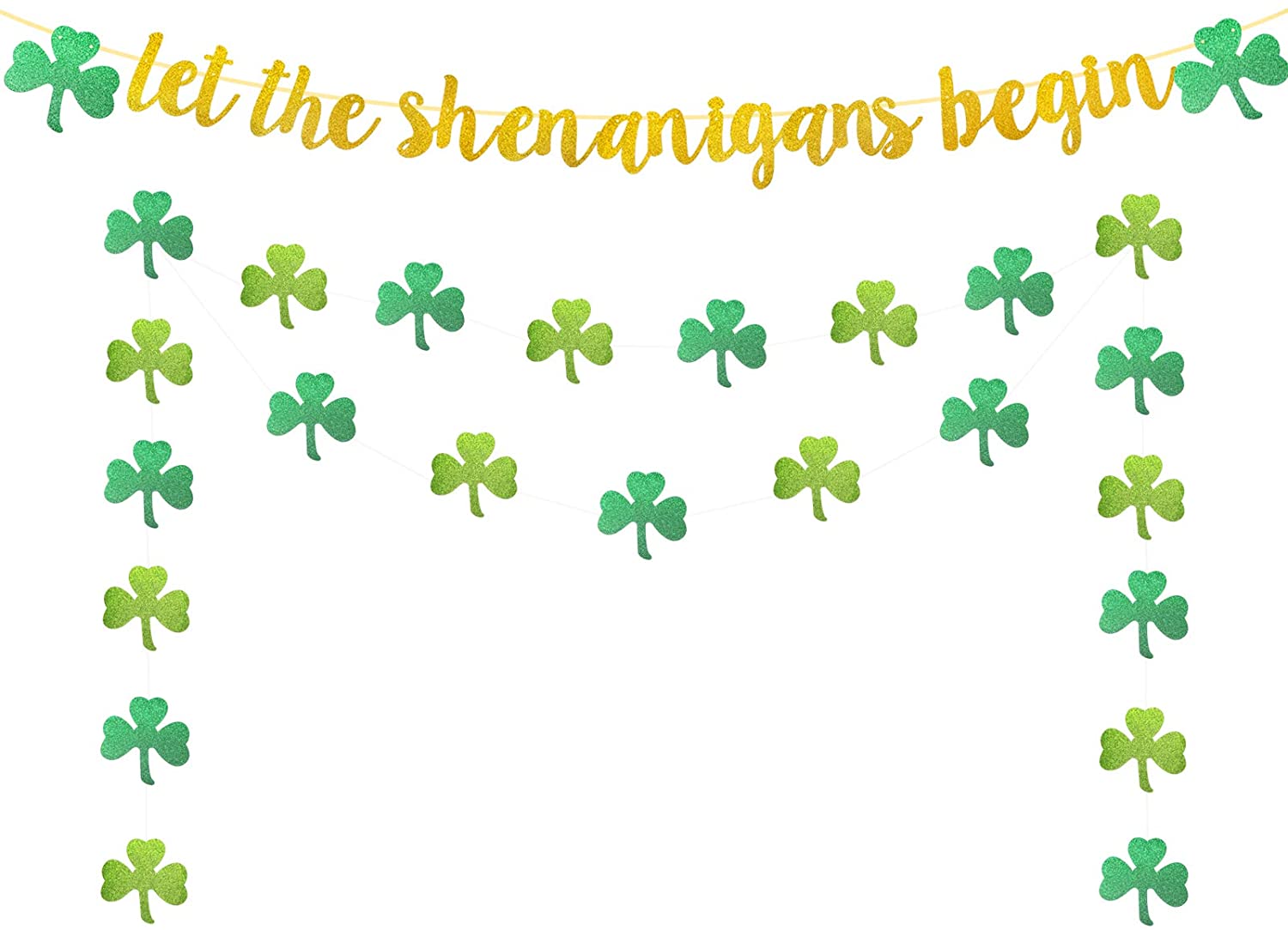 St. Patrick's Day Banner 'Lucky Let The Shenanigans Begin' – 180x30 Cm, Für Tür & Party!