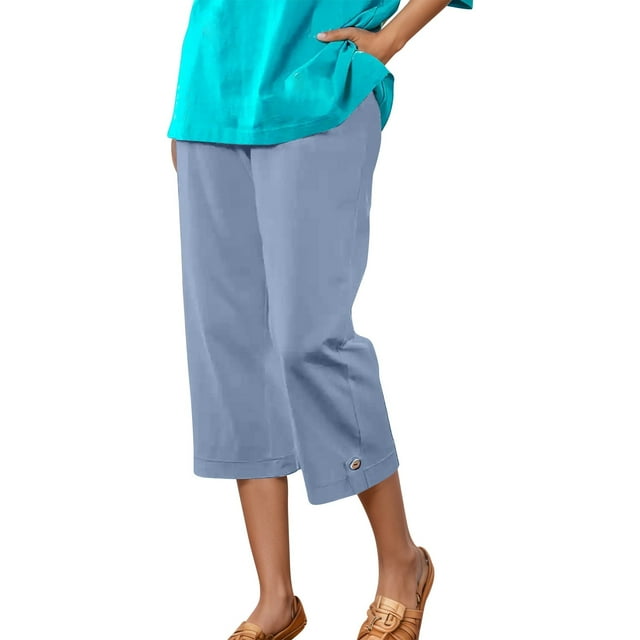 Icvfdpl Pantalons de Travail pour Femmes, Shorts Chino Usage Quotidien Design Mi-Long Polyvalent Pantalons Extérieurs, L