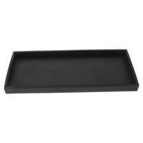 ROSENICE 1Set Rectangular Black Silicone Storage Tray Organizer For Cosmetics And Perfume Bathroom Vanity Use