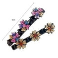 thumbnail image 6 of Eoperou 2Pcs Women Hair Clips Flower Colorful Rhinestones Headwear Shiny Anti Fall Ladies Hair Barrettes Hair Accessories, 6 of 8