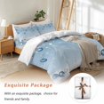 thumbnail image 7 of Christmas Tree Navy Ball Bedding Duvet Cover Set Full 4 Pieces White Pine Branch Winter Snowflakes Blue Bedding Set with Zipper Closure,1 Comforter Cover 86x86 Inches 1 Flat Sheet & 2 Pillow Cases, 7 of 7