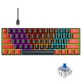 thumbnail image 2 of HXSJ V900 RGB Mechanical Keyboard  61-key Gaming Keyboard   Blue Switches  Durable and Compact Design  Various Lighting Modes  Ergonomic and User-centered  for Windows, 2 of 7