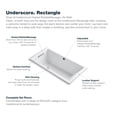 thumbnail image 3 of Kohler 1167-GH-95 60 x 30 in. Underscore Drop-In Heated Bubblemassage Air Bath - Ice Gray, 3 of 7