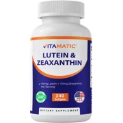 Vitamatic Lutein 40mg with Zeaxanthin 10mg, Eye Health Support Supplement, 240 S