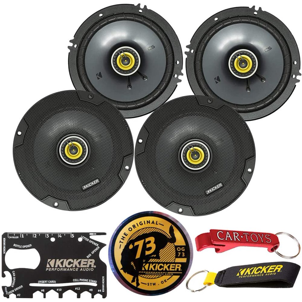 Kicker 46CSC654 CS Series Coaxial Speakers 2Pairs Bundle with Kicker