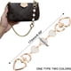 thumbnail image 2 of 2 uds cadenas extensoras de bolso (blanco y negro), colgante de cadena extensora de bolso en forma de corazón, accesorio de repuesto para bolsos, 2 of 5