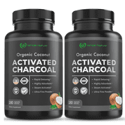 Whole Nature Coconut Activated Charcoal Dietary Pills, 180 Vegan Capsules (2 Pack)