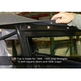 thumbnail image 2 of Sierra Offroad Soft Top for 1988 to 1995 Jeep Wrangler YJ - Black, Sailcloth Vinyl - 2 Door Jeep Soft Top with Rear Plastic Tinted Windows - Factory Precision Fit Replacement - No Upper Door Skins, 2 of 3