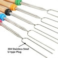 thumbnail image 4 of 8 Pack Marshmallow Roasting Sticks, EASTIN Roasting Sticks with Wooden Handle 32 Inch Extendable BBQ Forks Telescoping Smores Sticks for Fire Pit, Campfire, 4 of 5