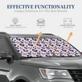 thumbnail image 4 of Gukieu record rock music Skull Print Car Windshield Sun Visor, Foldable Anti-UV Car Sun Visor Suitable for Vans, Trucks Car Accessories-Medium, 4 of 6