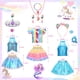 thumbnail image 5 of Disfraz de princesa OHARLOBE para niñas de 4 a 6 años, con 15 vestidos, 5 of 7