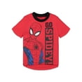 thumbnail image 3 of Marvel Spider-Man Toddler Boys T-Shirt and French Terry Shorts Outfit Set Infant to Big Kid, 3 of 5