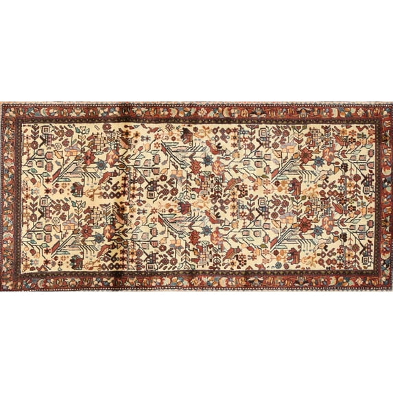 Ahgly Company Indoor Rectangle Traditional Dark Sienna Brown Persian Area Rugs, 4' x 6'