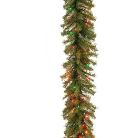 national tree 9 39 x 10 quot norwood fir garland with 50 battery christmas tree shop weekly ads
