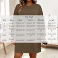 thumbnail image 3 of Ashirexll Long Sleeve Dress for Women Plus Size Loose Long Sleeve Round Neck Solid Color with Pockets Midi Dress, 3 of 7