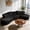 Black Cloud Sofa, variant on JARCLIC Modular Sectional Sofa with Storage, 94" Cloud Couches, L Shaped Boneless Sectional Couches for Living Room, Gray