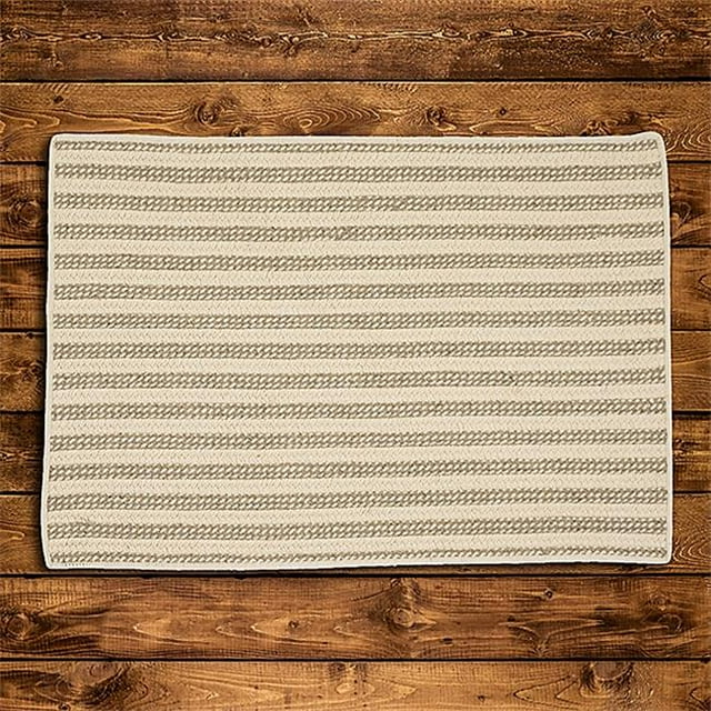 Colonial Mills Rug OL13R036X060S 3 x 5 ft. Woodland All-Natural Vertical Stripe Rectangle Braided Rug Natural