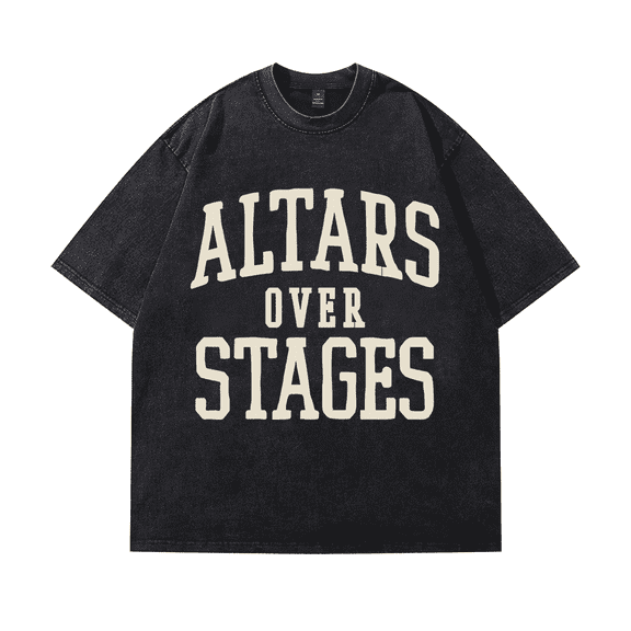 Josiah Queen Altars Washed Cotton Tee Women Men Crewneck Short Sleeve T-shirt