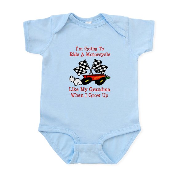 CafePress - Ride A Bike Like Grandma Infant Bodysuit - Baby Light Bodysuit, Size Newborn - 24 Months