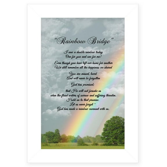 TrendyDecor4U Rainbow Bridge Ready To Hang Framed Print ME48A-226