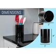 thumbnail image 2 of Nat & Jules Black 6.75 x 5 Iron Metal Kitchen Utensil Crock Container, 2 of 6