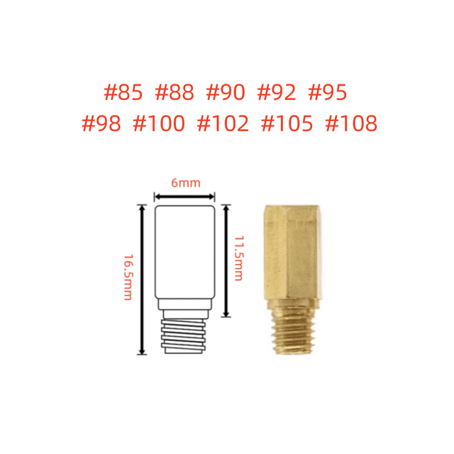For BD CRS FCR FCR-MAX PD PE PJ PWK PWM Carburetor Nozzle Size 60-215 M5 Thread