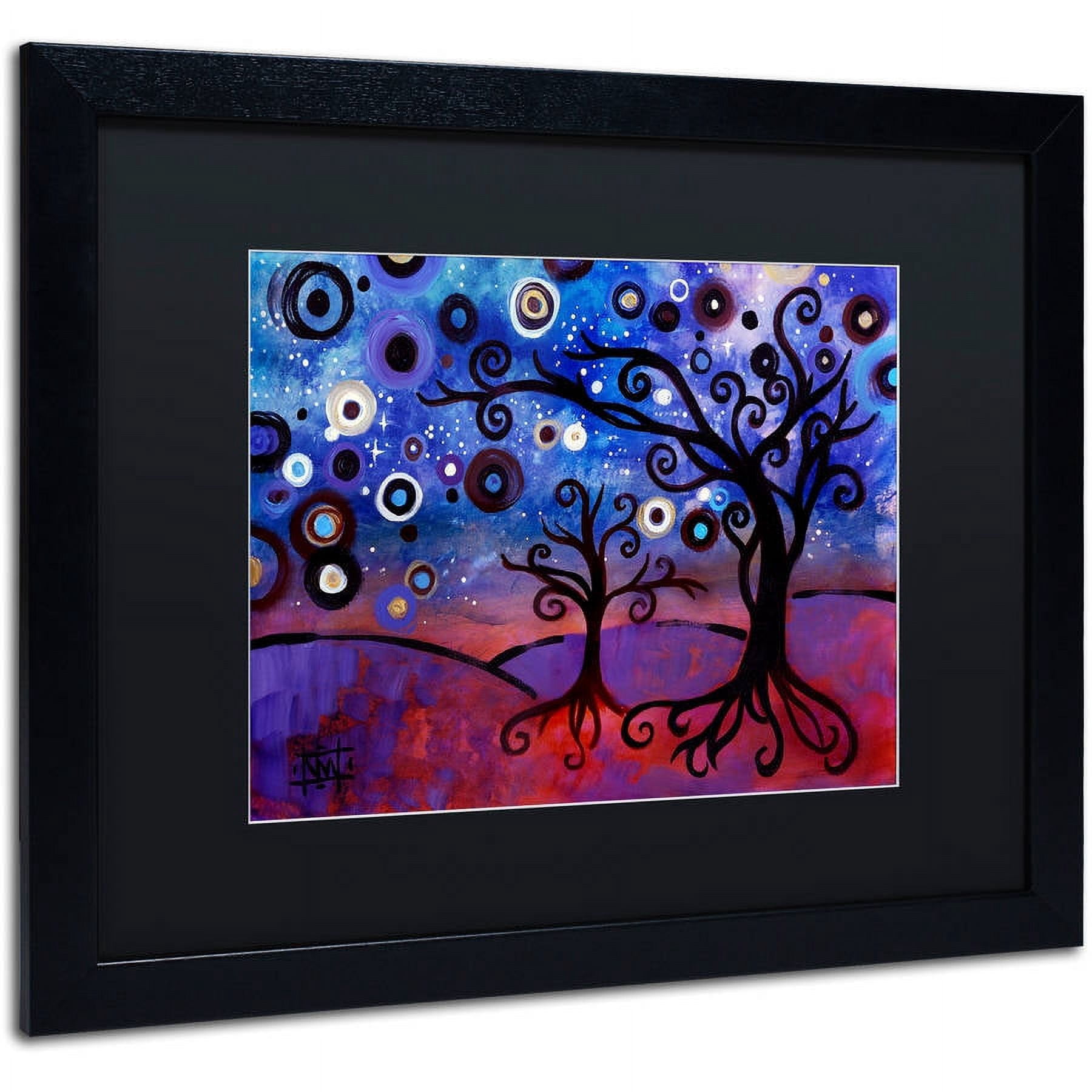 Trademark Fine Art "Star Lit Dream" Canvas Art by Natasha Wescoat, Black Matte, Black Frame