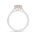thumbnail image 2 of ANGARA Natural Six Prong-Set Round 1.1 ct Morganite Cathedral Engagement Ring in 14K White Gold for Women | Birthday, Anniversary, Jewelry Gift for Women | Natural Morganite Ring, 2 of 10