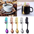 thumbnail image 2 of Beautiful Girl Spoon Dessert Teaspoons Stainless Steel Sugar Cake Spoons Colorful Tea Spoon For Coffee Iced Tea Coffee Spoon, 2 of 3