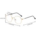 thumbnail image 4 of Gafas irregulares Lente plana Transparente Azul Prueba de luz para pantallas de juegos Unisex oro jinwen Anteojos irregulares, 4 of 4