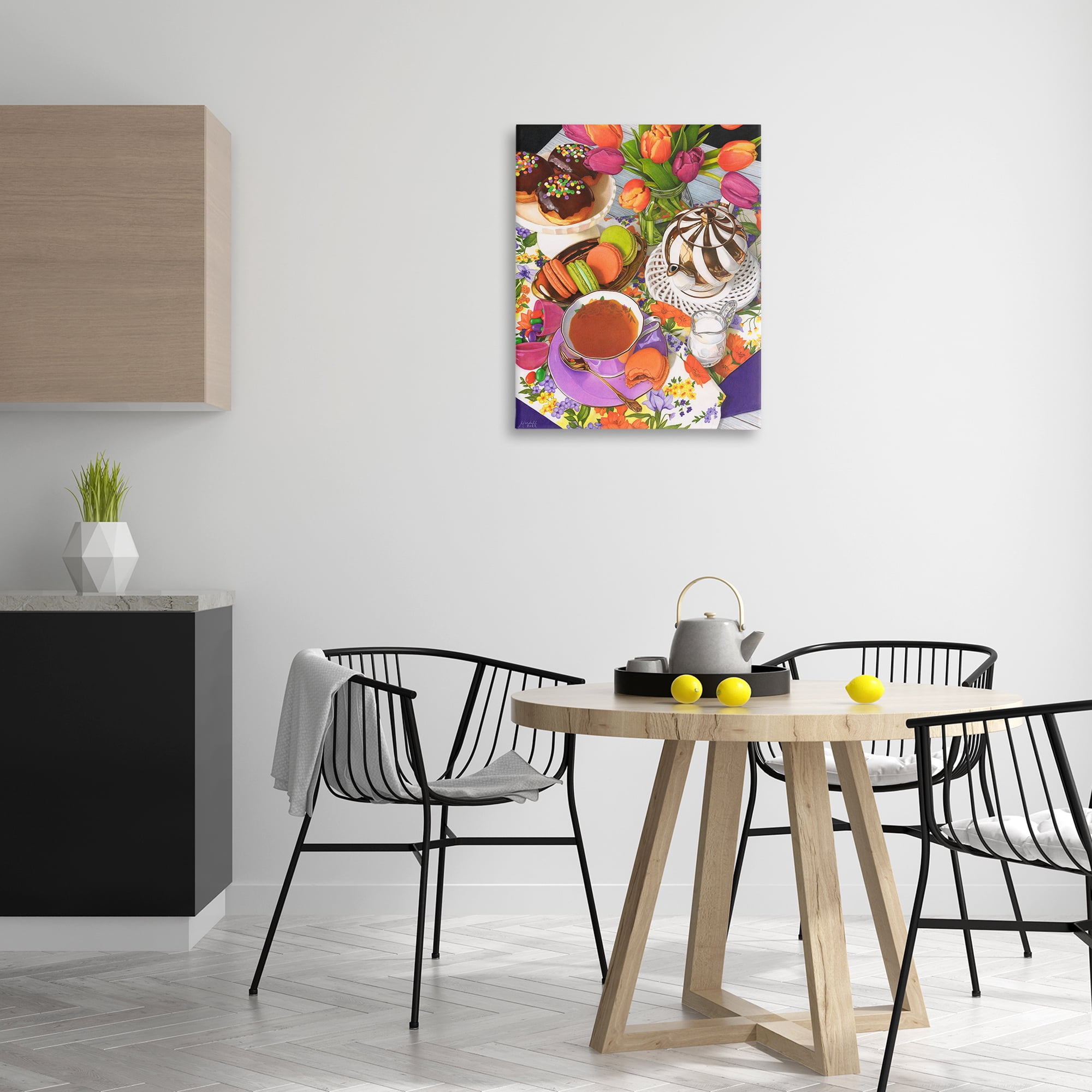 Stupell Industries Spring Tea Party Food & Beverage Painting Gallery Wrapped Canvas Art Print Wall Art, 24 x 30